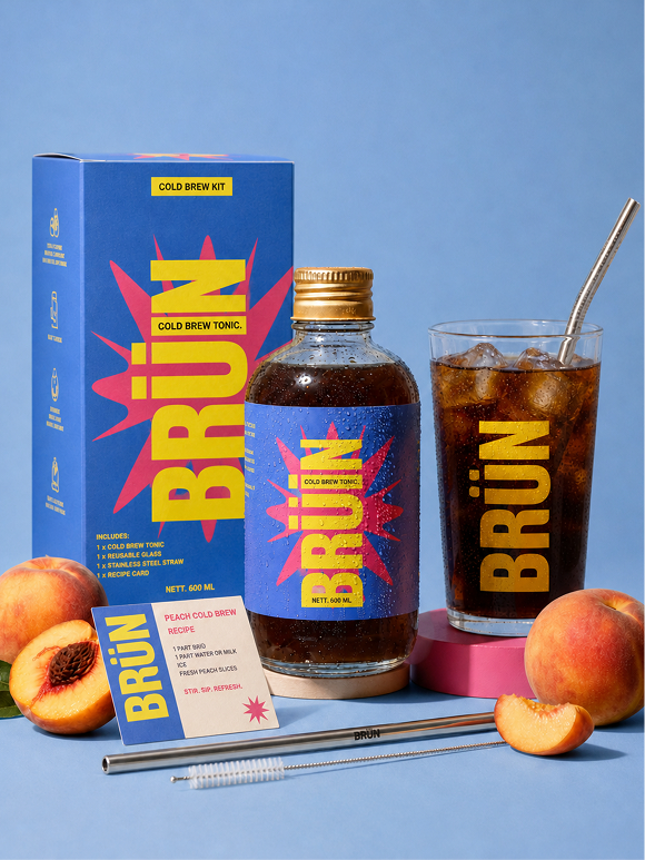 Cold Brew Tonic kit with glass and recipe card